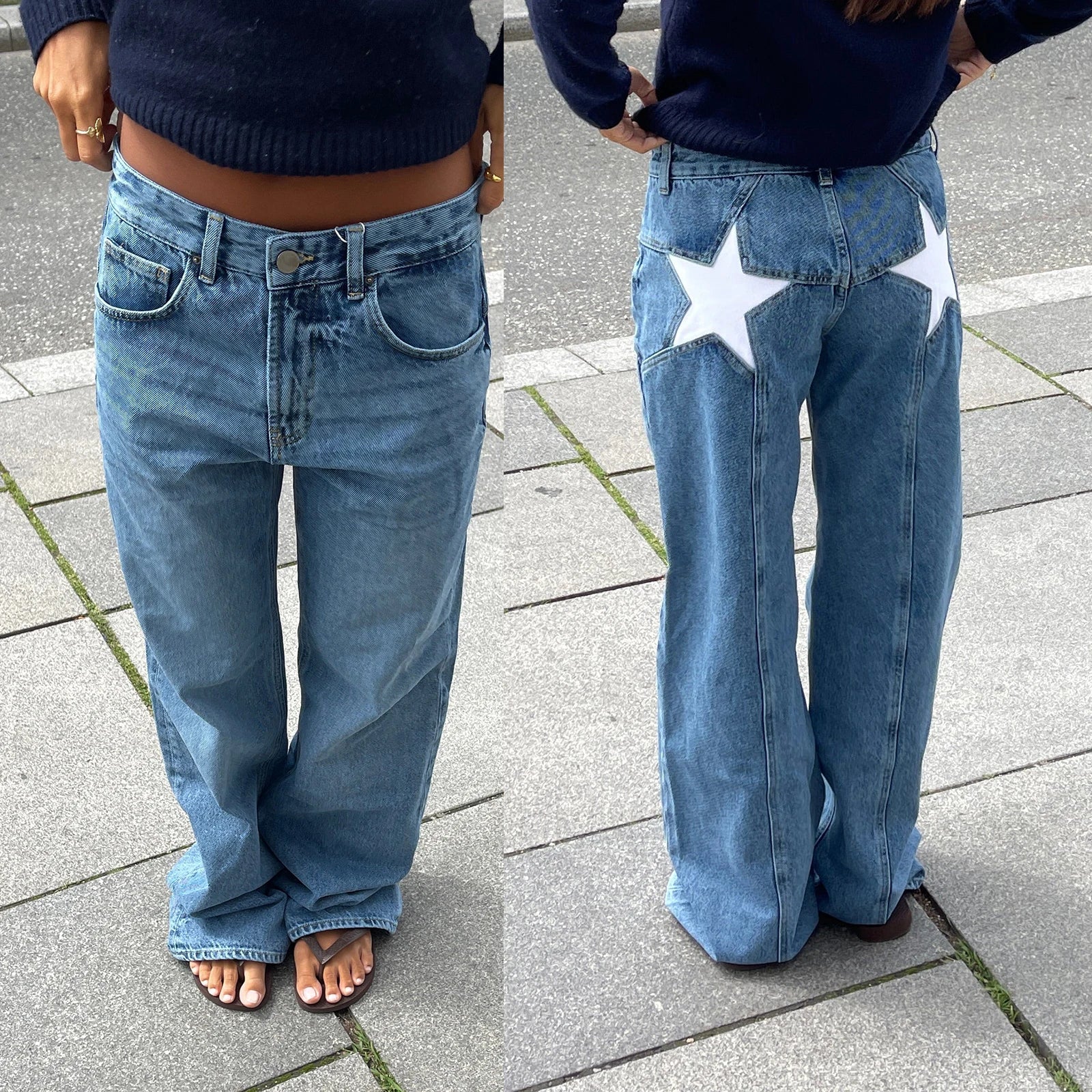 R&B | Damen Jeans mit Sternmuster