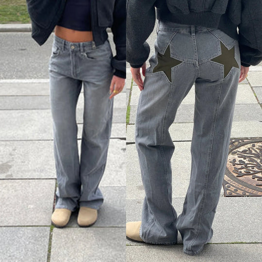 R&B | Damen Jeans mit Sternmuster