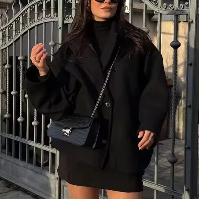 R&B | Damen Warmer Übergröße Mantel Gemütlicher Winterstil mit Langen Ärmeln