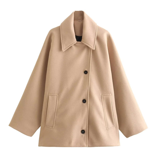 R&B | Damen Warmer Übergröße Mantel Gemütlicher Winterstil mit Langen Ärmeln
