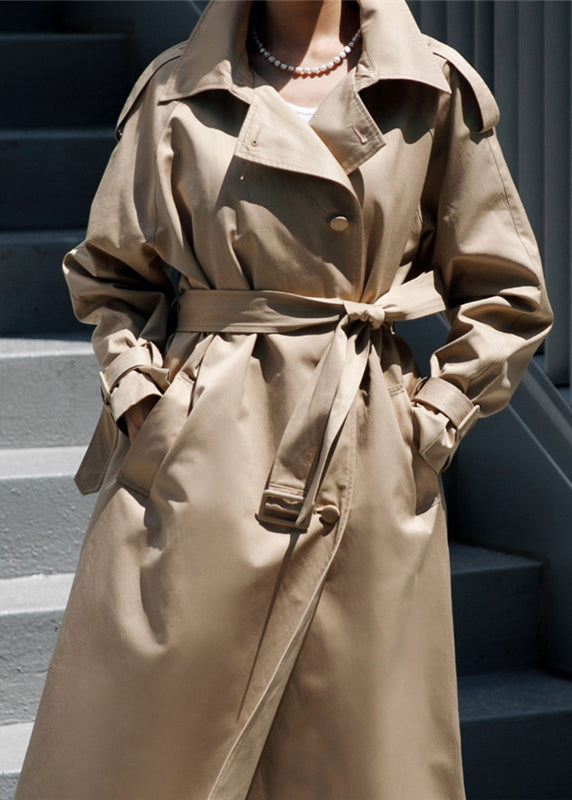 R&B | Damen Trenchcoat mit breitem Kragen und Taschen