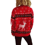 R&B | Fake Christmas Sweater Frauen Gestrickter Rentierpullover