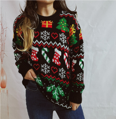 R&B | Christmas Pullover Damen Strickfehler Weihnachts-Pullover