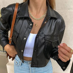 R&B | Lederjacke mit Kapuze