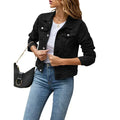 Lässige Jacke im Denim-Look für Frauen