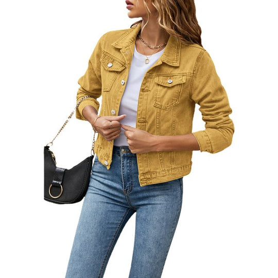 R&B | Jeansjacke Aus Baumwolle mit Warmem Futter Herbst Frauen