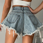 R&B | Jeansshorts mit Distressed-Saum für Damen