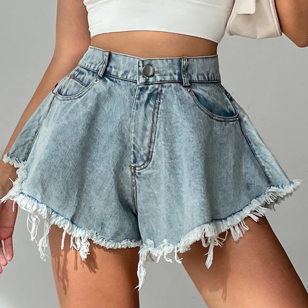 R&B | Jeansshorts mit Distressed-Saum für Damen