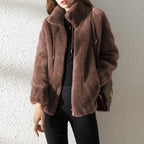 R&B | Rollkragen Zip-Up Fleece Kapuzenjacke