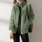 R&B | Rollkragen Zip-Up Fleece Kapuzenjacke