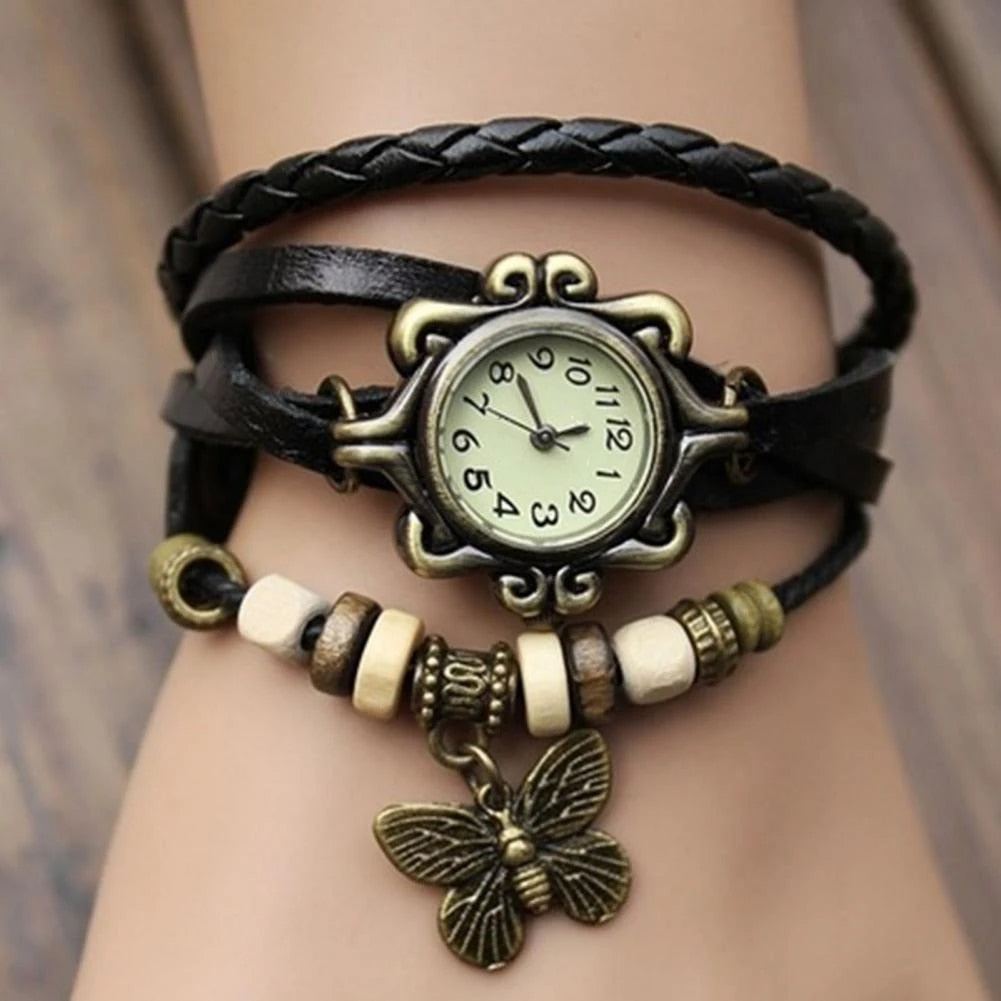 R&B | Damen-Accessoire-Uhr mit Vintage-Blumenarmband