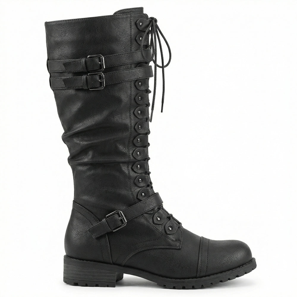 R&B | Retro-Schnürstiefel mit Schnalle