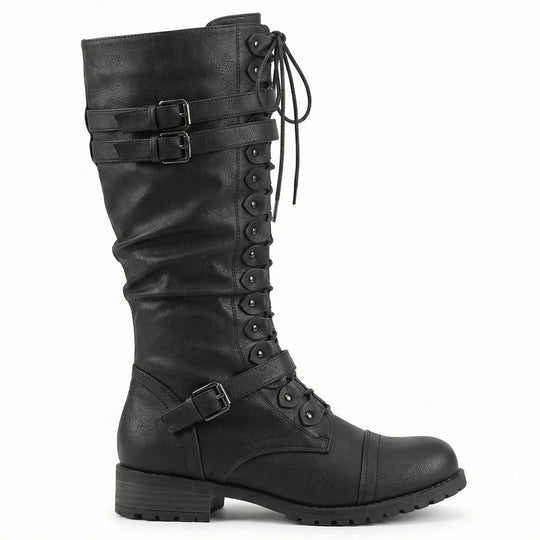 R&B | Retro-Schnürstiefel mit Schnalle