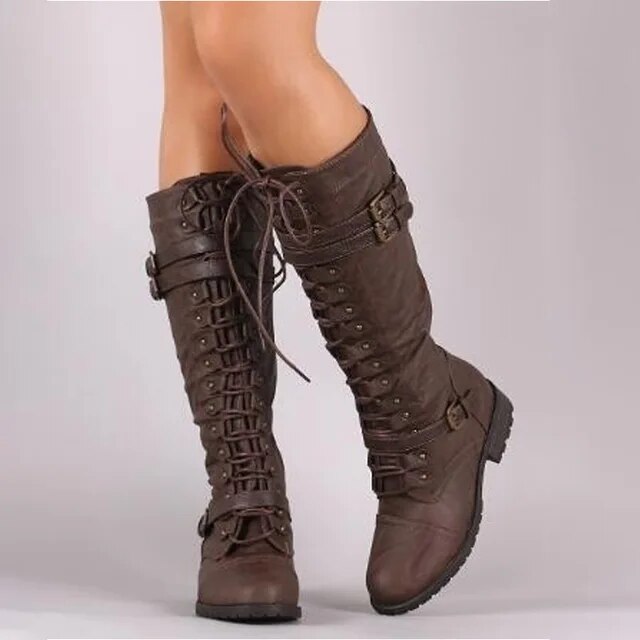 R&B | Retro-Schnürstiefel mit Schnalle