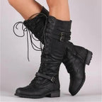 R&B | Retro-Schnürstiefel mit Schnalle