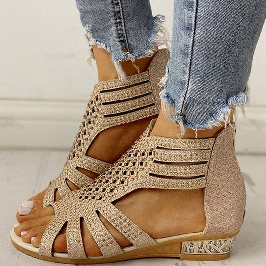 R&B - Orthopädische Sandalen mit niedrigem Absatz