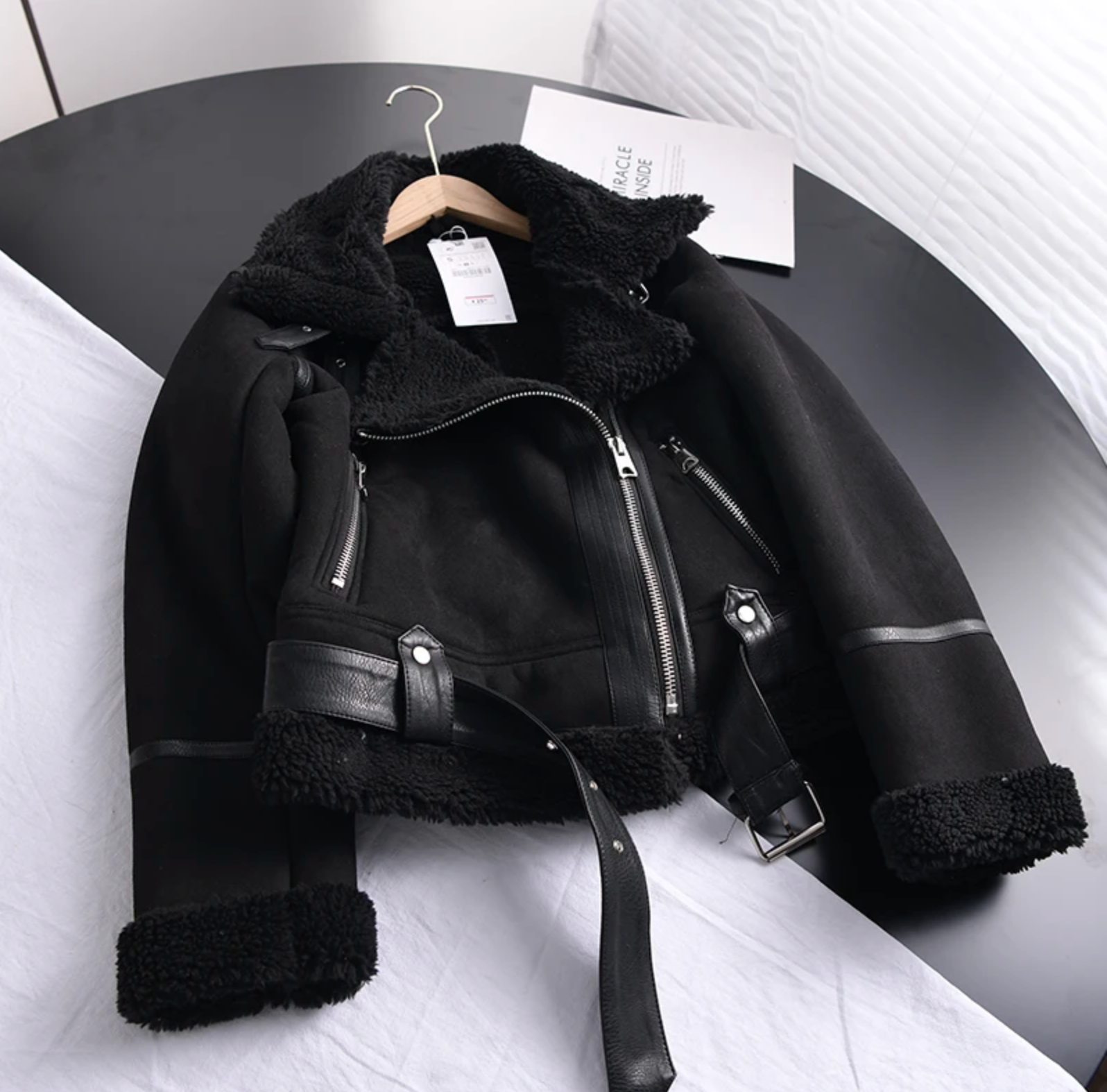 R&B | Bikerjacke - Asymmetrischer Reißverschluss mit gefüttertem Kragen