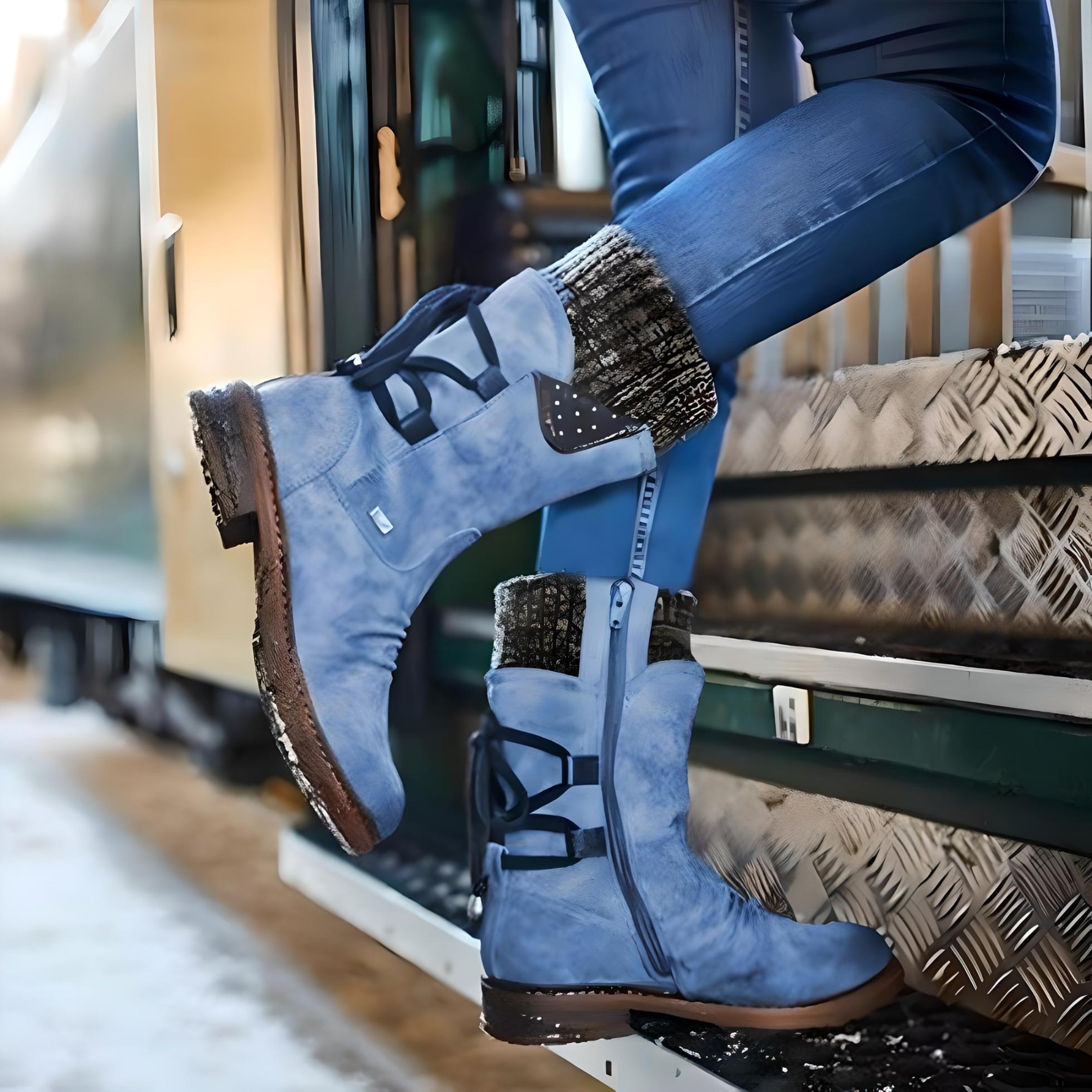 R&B | Winterschuhe Schneestiefel mit Schnürsenkel