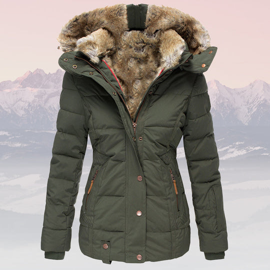 R&B | Winter Warme Fellkragen Kapuzen-Daunenjacke - Isolierte Stilvolle Winterjacke