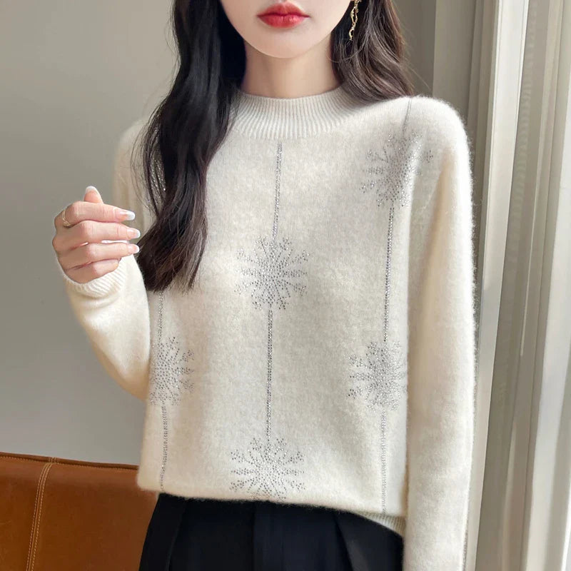 R&B | Damenpullover - Weicher Strickpullover mit Stehkragen & Warmkomfort für den Winter