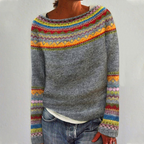 R&B | Damenpullover mit Rundhalsausschnitt im Retro-Stil