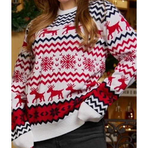 R&B | Falscher Weihnachtspullover Damen - Lange Ärmel