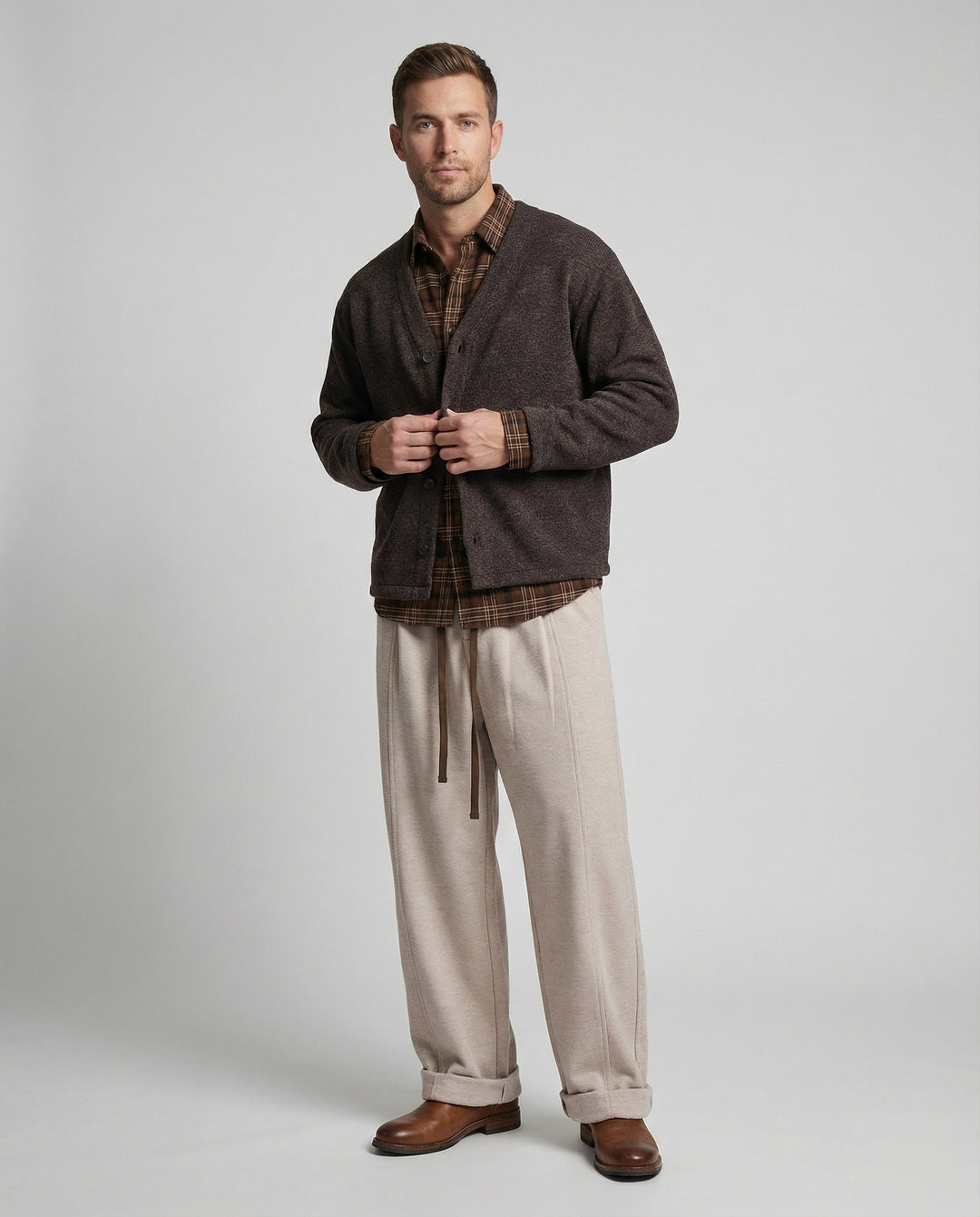 Warme Fleece Winterhose für Herren Baggy Fit Bequem