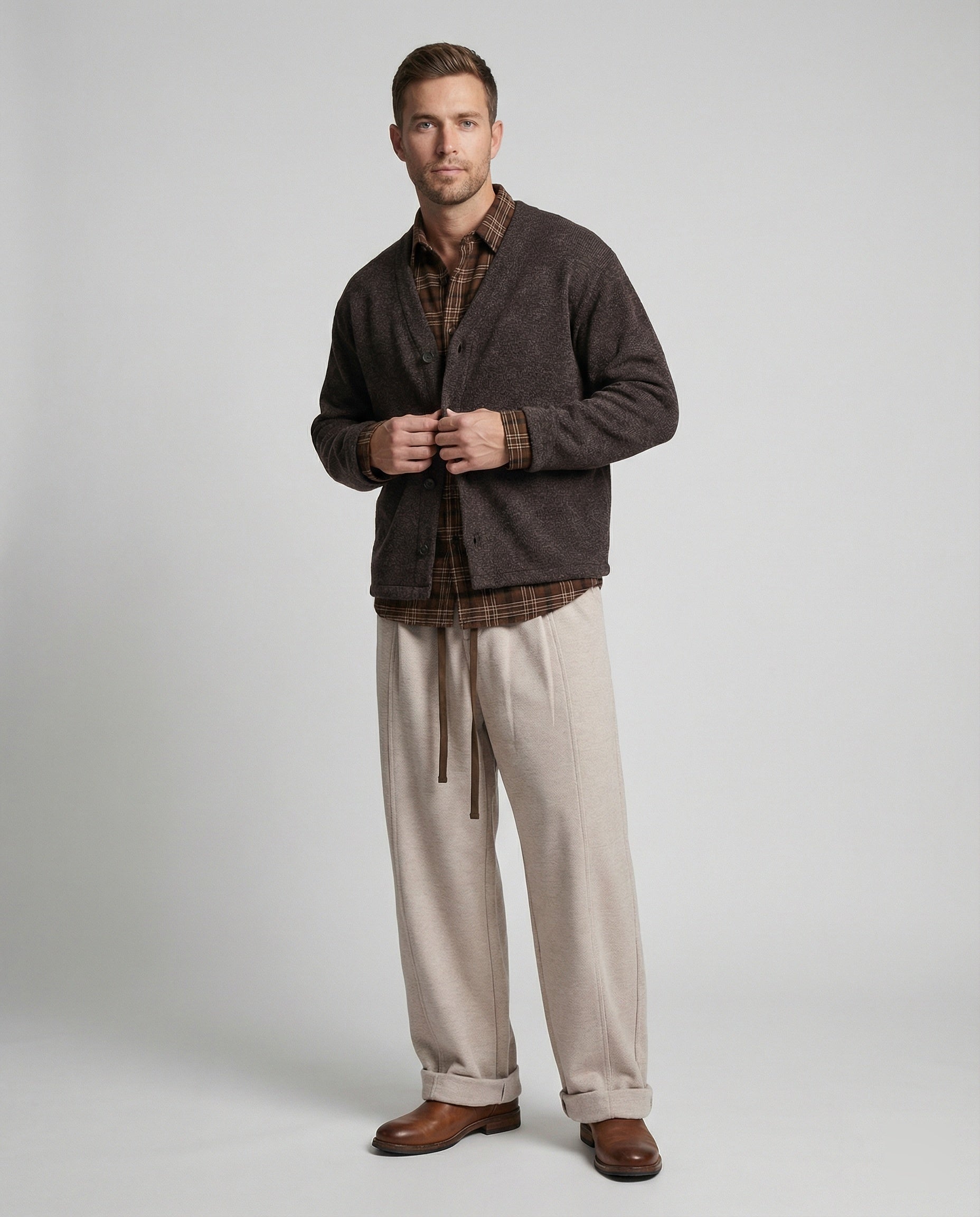 Warme Fleece Winterhose für Herren Baggy Fit Bequem
