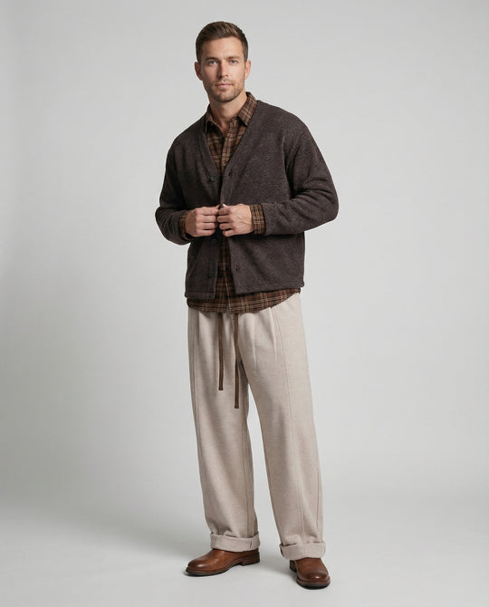 Warme Fleece Winterhose für Herren Baggy Fit Bequem