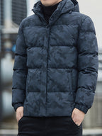 R&B | Pufferjacke mit Reißverschluss und Stehkragen