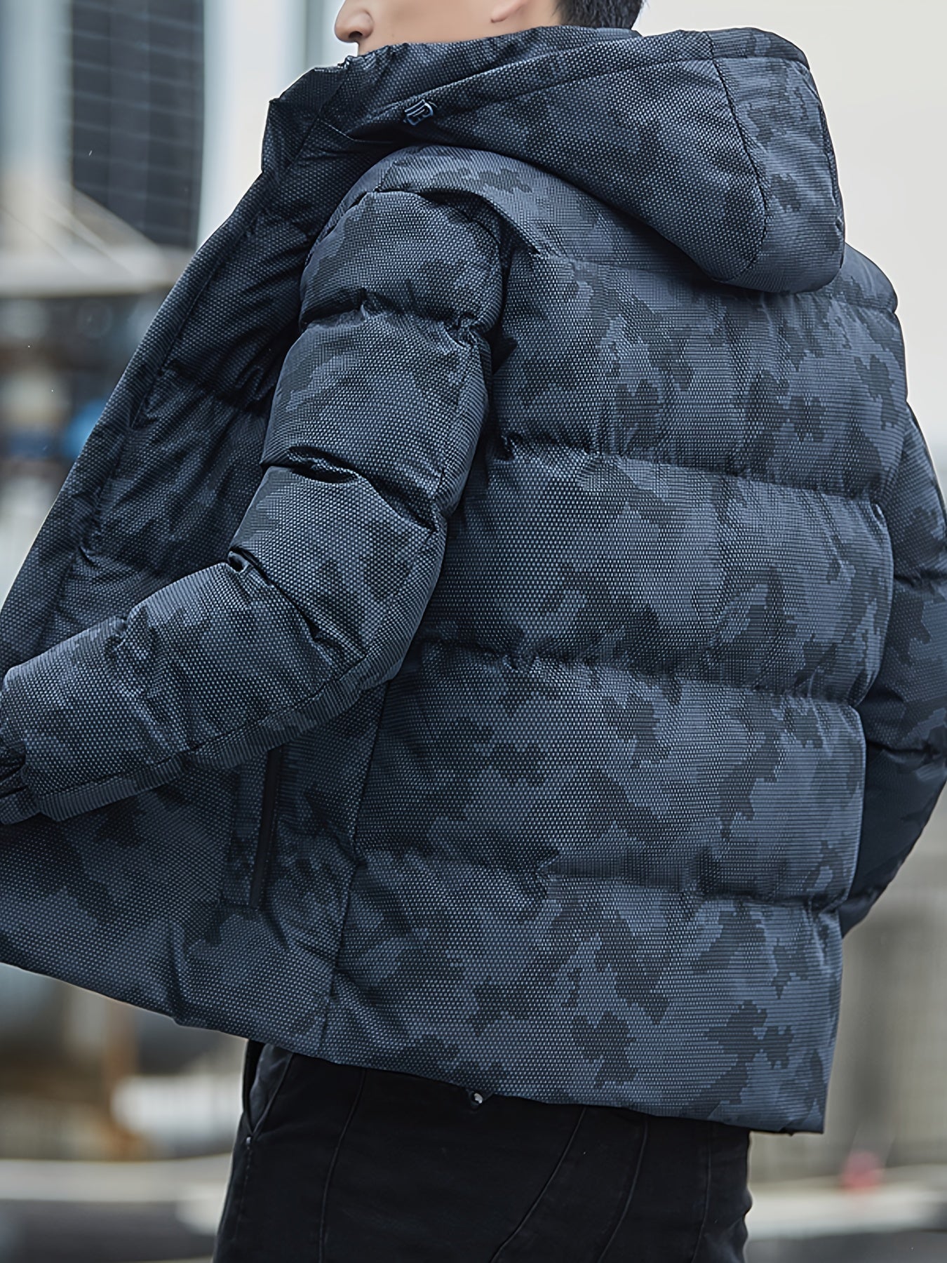 R&B | Pufferjacke mit Reißverschluss und Stehkragen