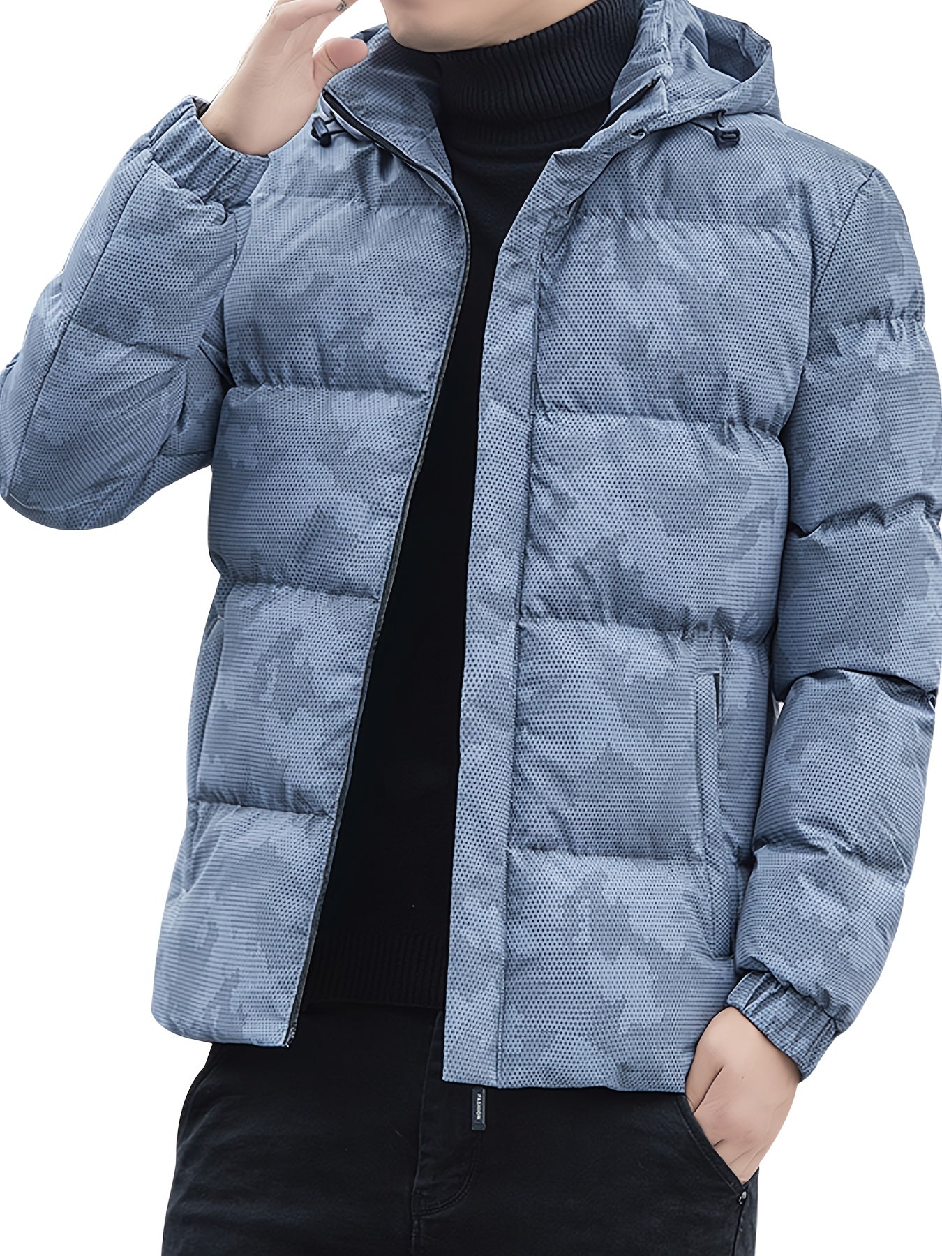R&B | Pufferjacke mit Reißverschluss und Stehkragen