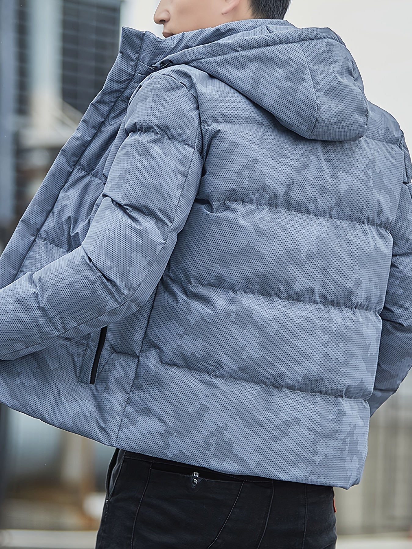 R&B | Pufferjacke mit Reißverschluss und Stehkragen