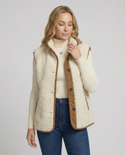 Warmer Damen Strickpullover mit weichem Fleecefutter und Stehkragen