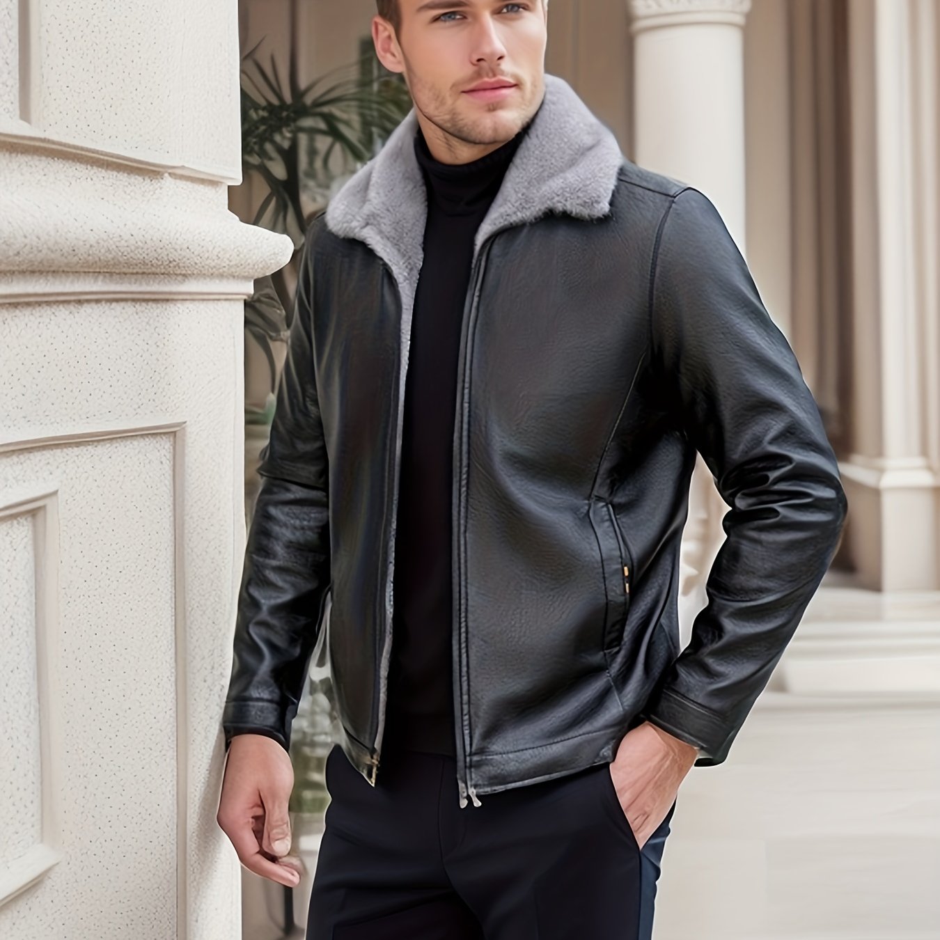 R&B | Fleecejacke mit Pu-Beschichtung