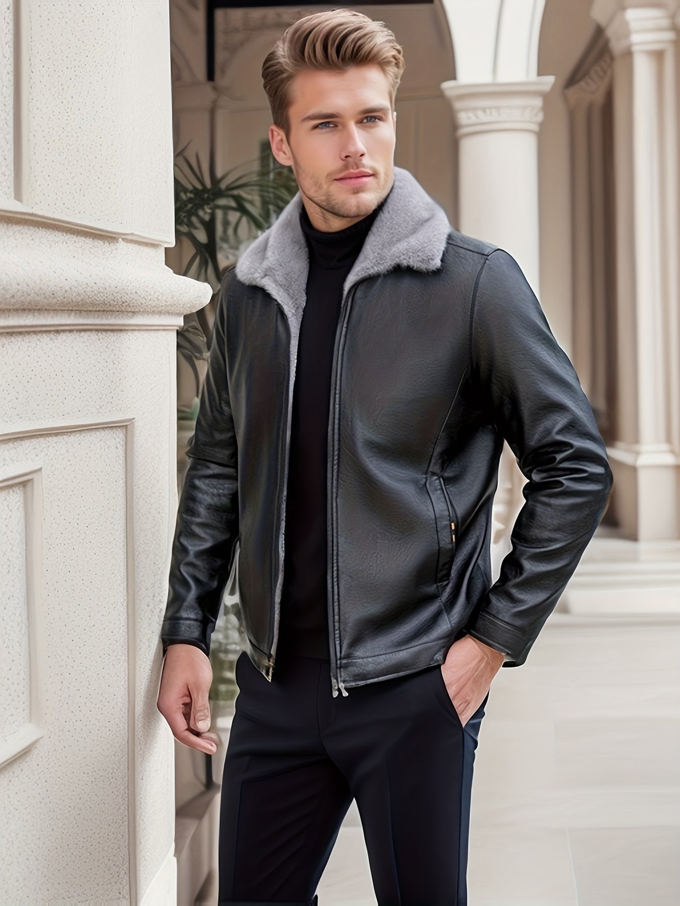 R&B | Fleecejacke mit Pu-Beschichtung