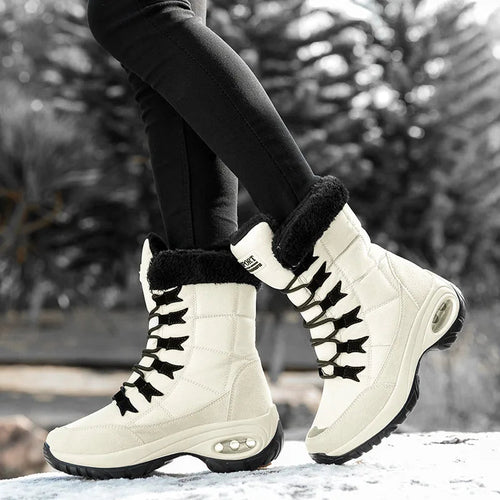 R&B | Wasserdichte Knöchelhohe Schneestiefel für Frauen – Gemütlich & Stilvoll