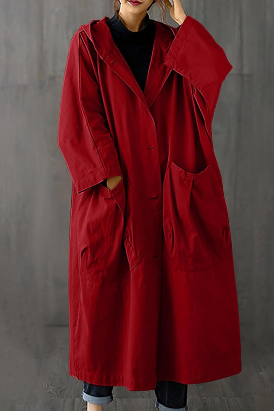R&B | Oversize-Windjacke in Burgunderrot