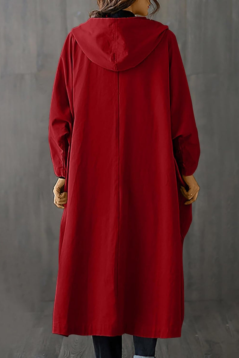 R&B | Oversize-Windjacke in Burgunderrot