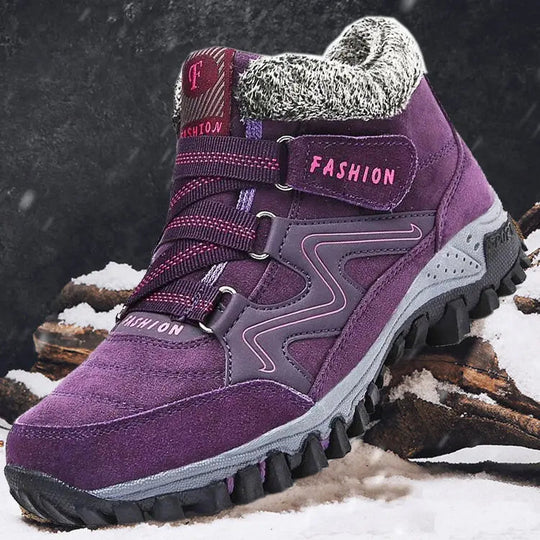 R&B | Wasserdichtes Wildleder Schwarz Stiefeletten für Frauen – Gemütliches & Stilvolles Winter Fußbekleidung