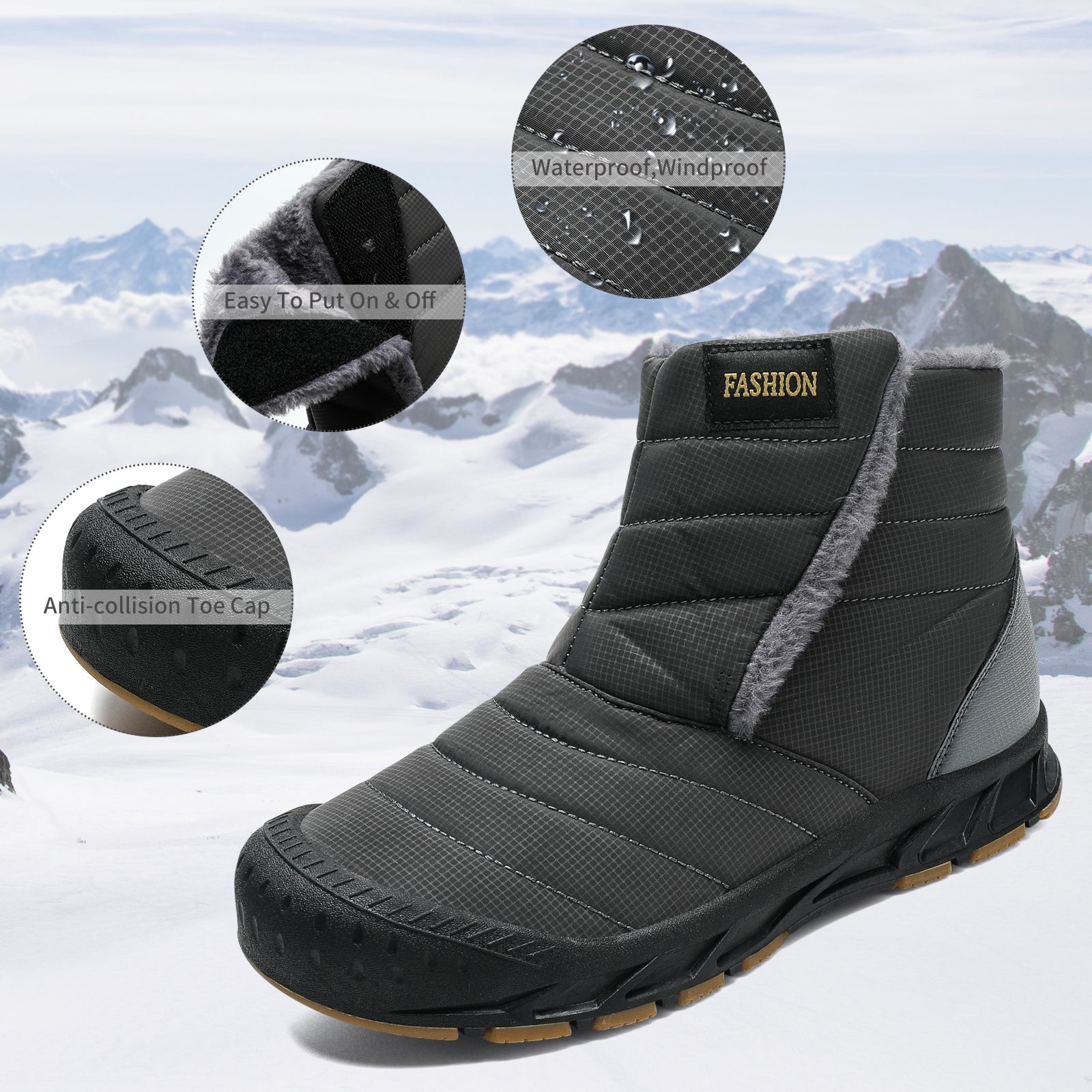 R&B | Wasserdichte Winterstiefel für Unisex – Bequeme & Unterstützende Schuhe
