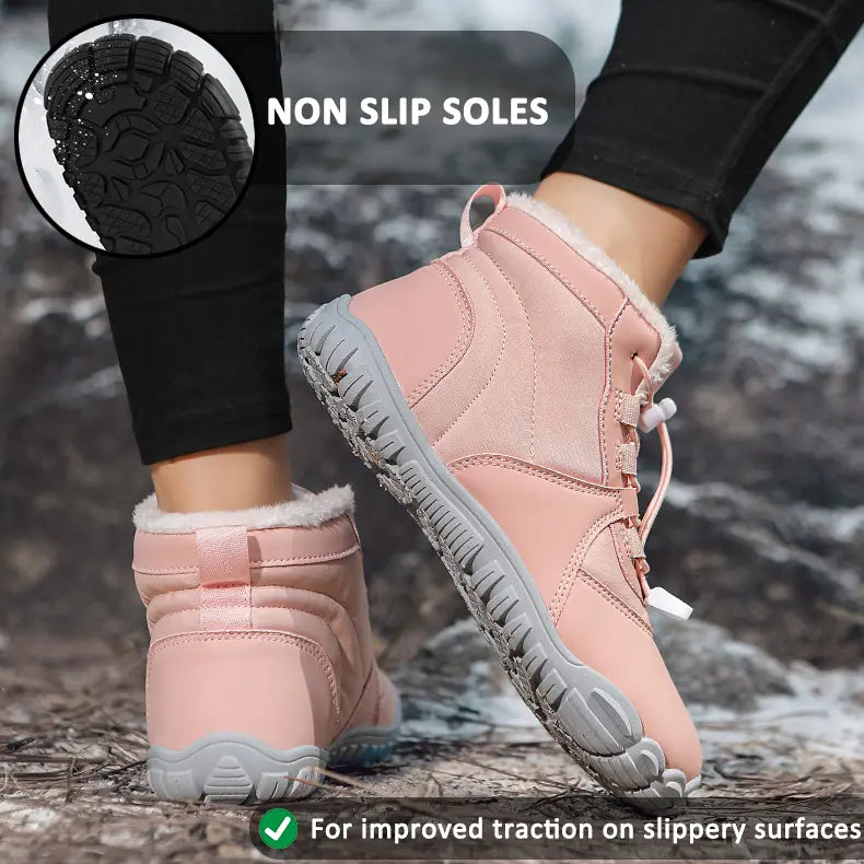 R&B | Wasserdichte Winterstiefel für Frauen – Warm & Bequem Barfußdesign