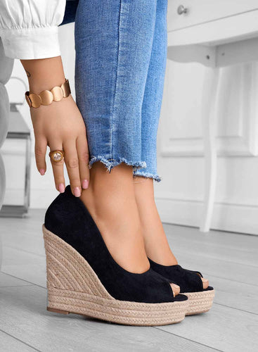Wedgeschuhe | Rutschfest | Offene Zehen | Espadrilles | Sommerschuhe R&B