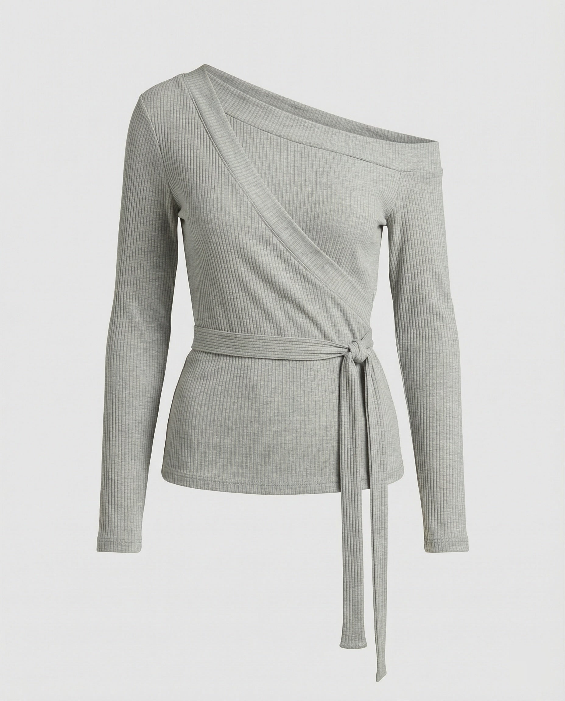 Weicher Strickpullover Damen mit Schnürung Slim Fit Langarm Top