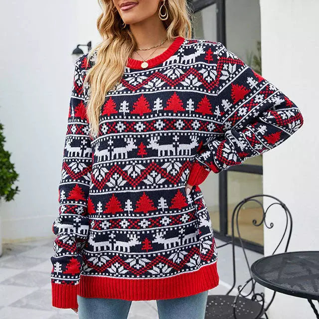 R&B | Lässiger Strickpullover mit Breitem Saum
