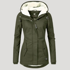Lange Winterjacke mit Kapuze & Futter – Wasserfest, Warm & Komfortabel