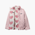 R&B | Wendejacke Fleece mit Herzen - Stylische Freizeitjacke für Outdoor & Alltag