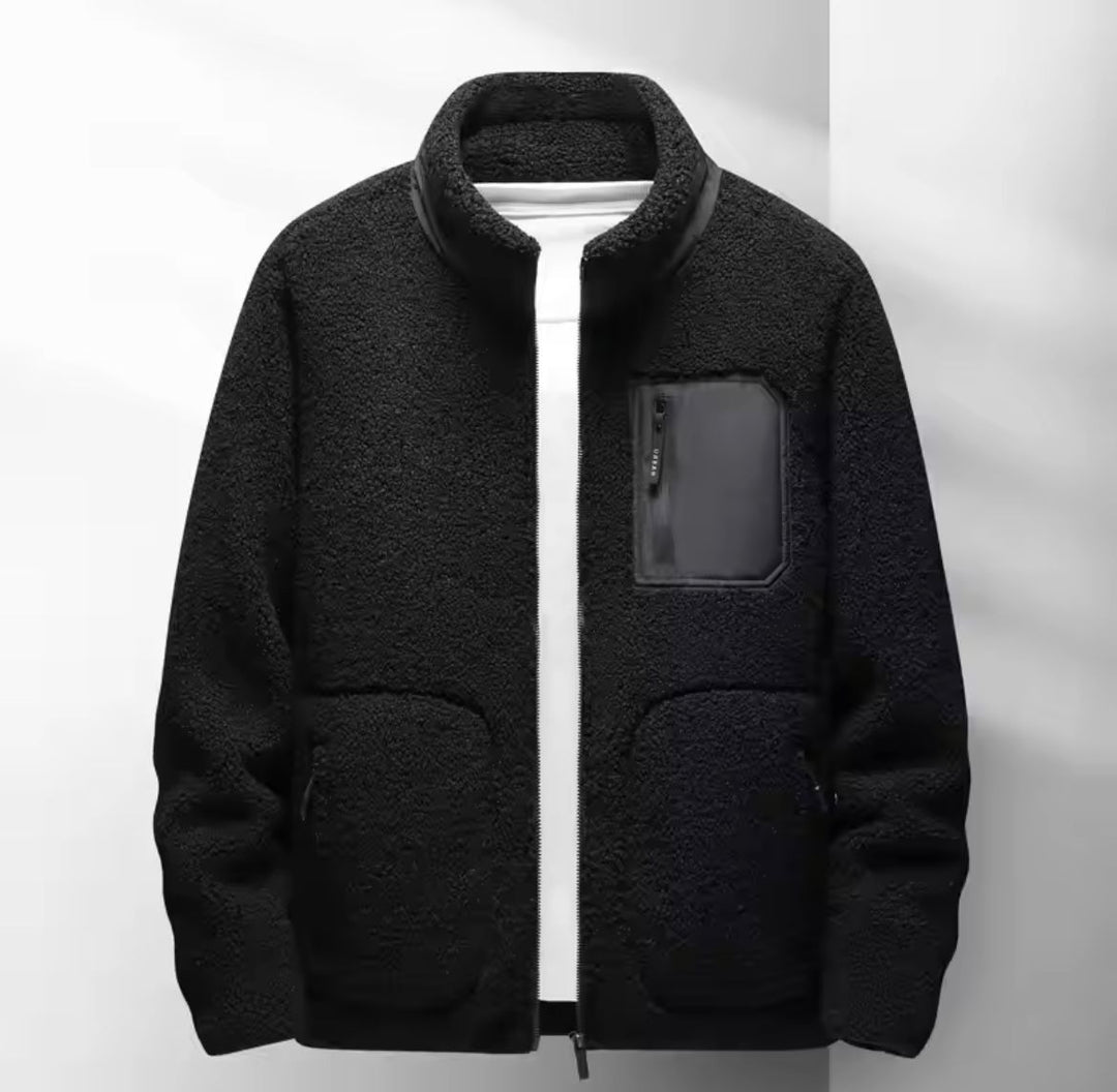 R&B | Herren Zip-Up Jacke - Hoher Kragen mit mehreren Taschen