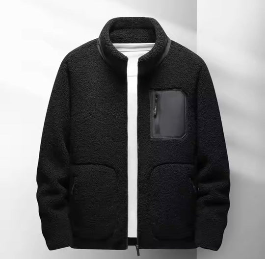 R&B | Herren Zip-Up Jacke - Hoher Kragen mit mehreren Taschen