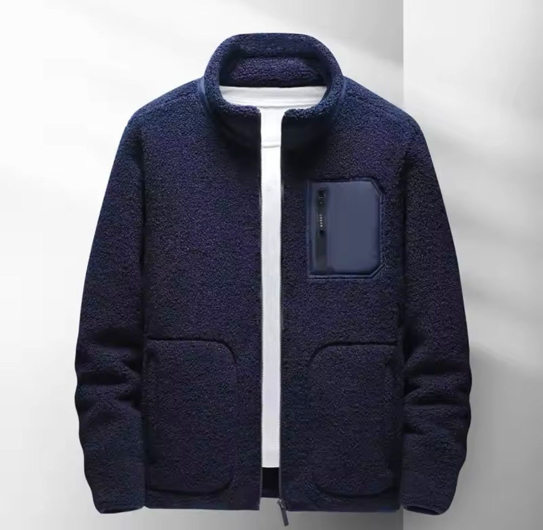 R&B | Herren Zip-Up Jacke - Hoher Kragen mit mehreren Taschen